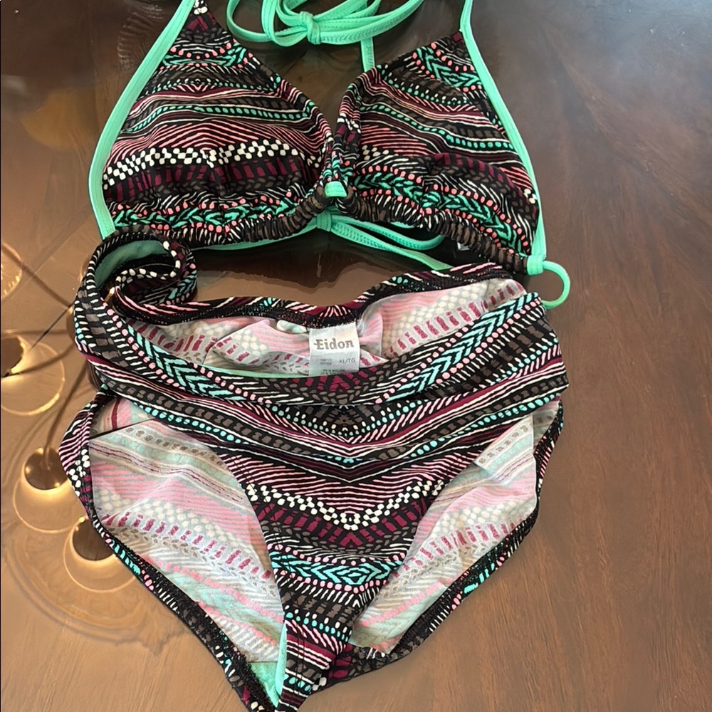 Eidon Vibrant Patterned Bikini Set - image 1